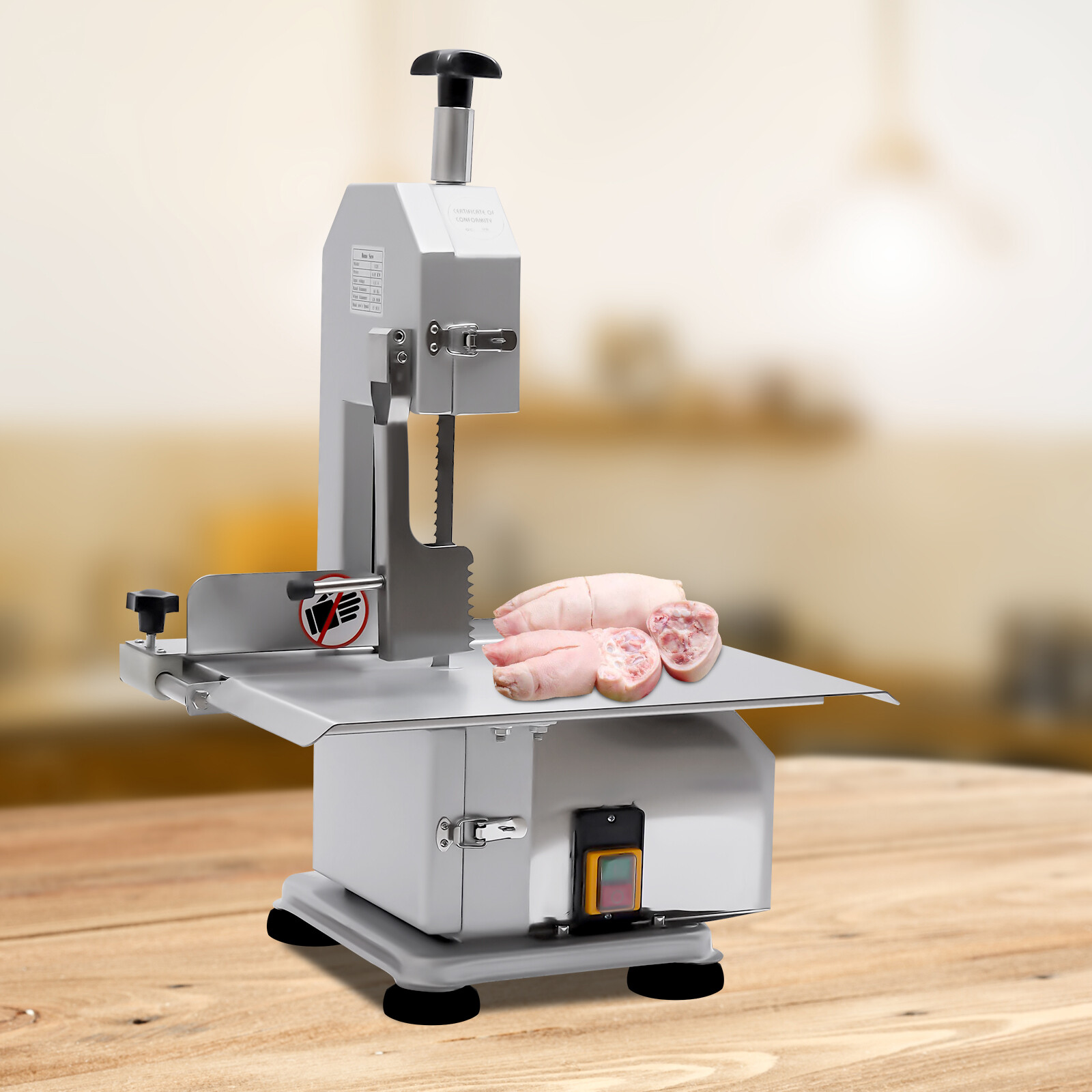 650W Electric Commercial Frozen Meat Bone Saw Butcher Band Saw Cutting Machine