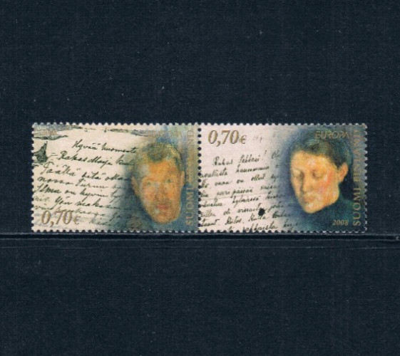 $2.40 Scott Value - 2008 FINLAND Painter Pekka Halonen & Wife CV MNH NH UMM