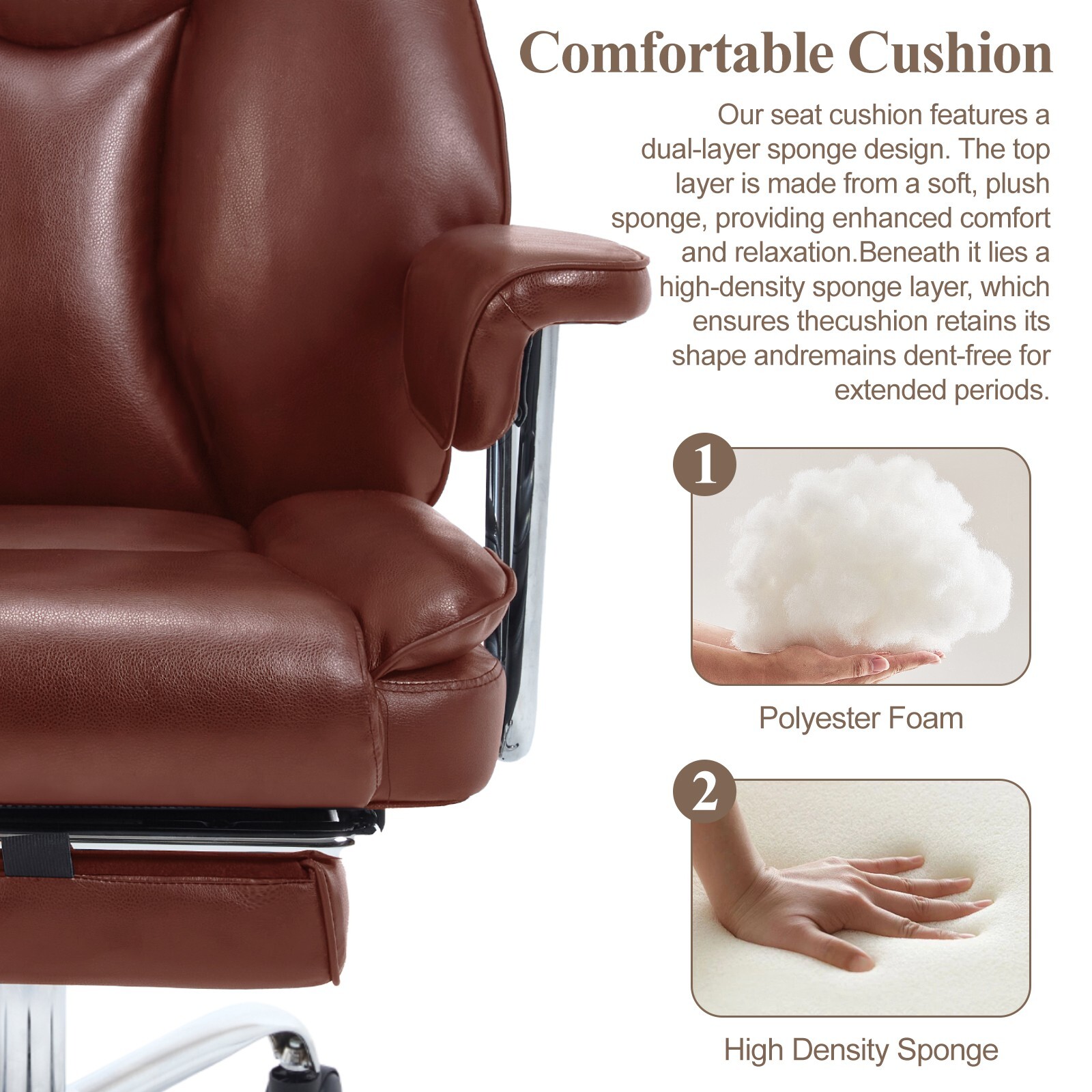 Big and Tall Office Chair 800lbs Wide Seat Office Chair with Back Support