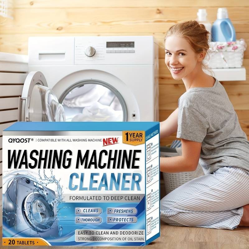 Qyqost Washing Machine Cleaner, Deodorizer, & Descaler 24-Pack - 1 Year Supply