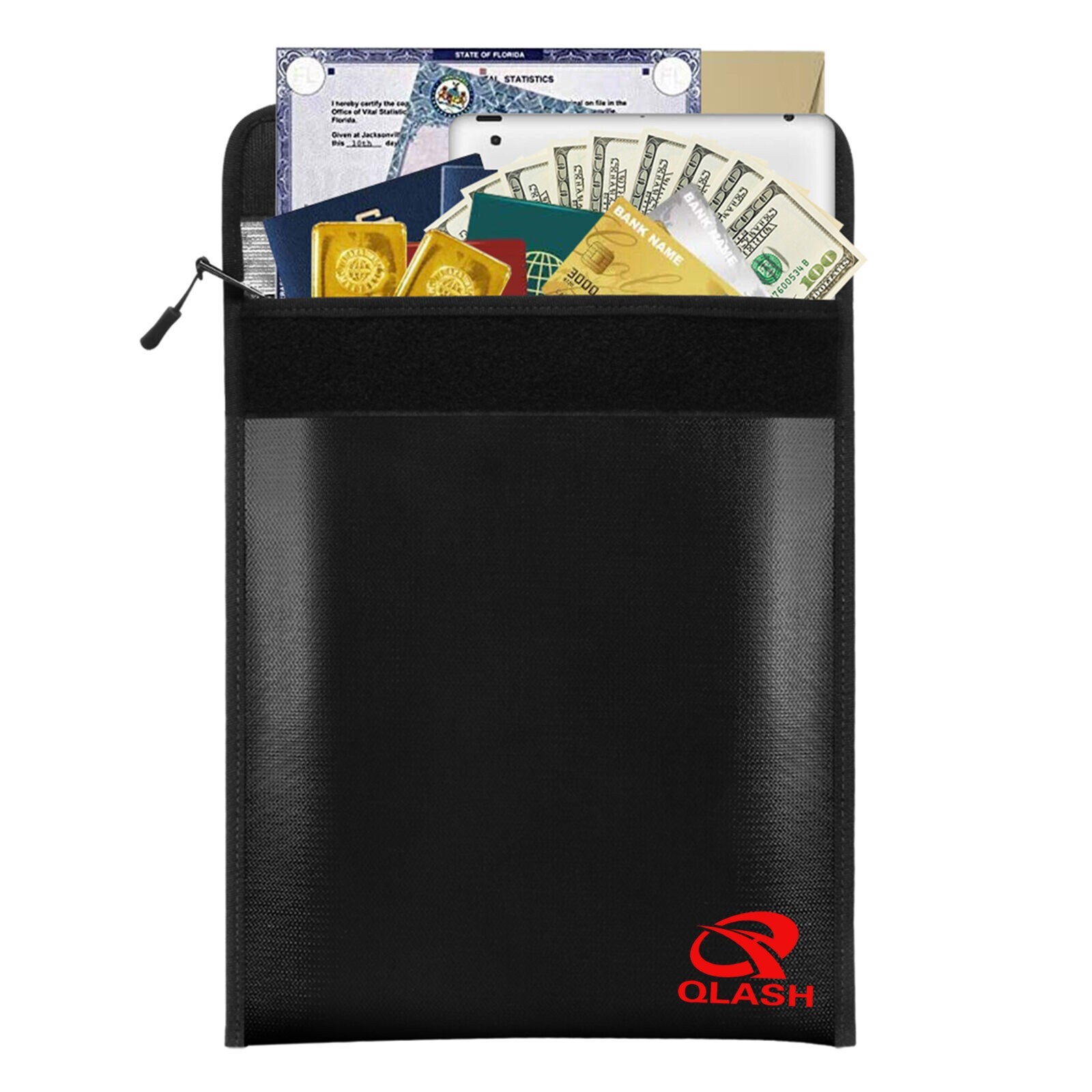 Fireproof Document Bag 15”x 11” X-Large Upgrade Money Bag Fire Safe Storage NEW
