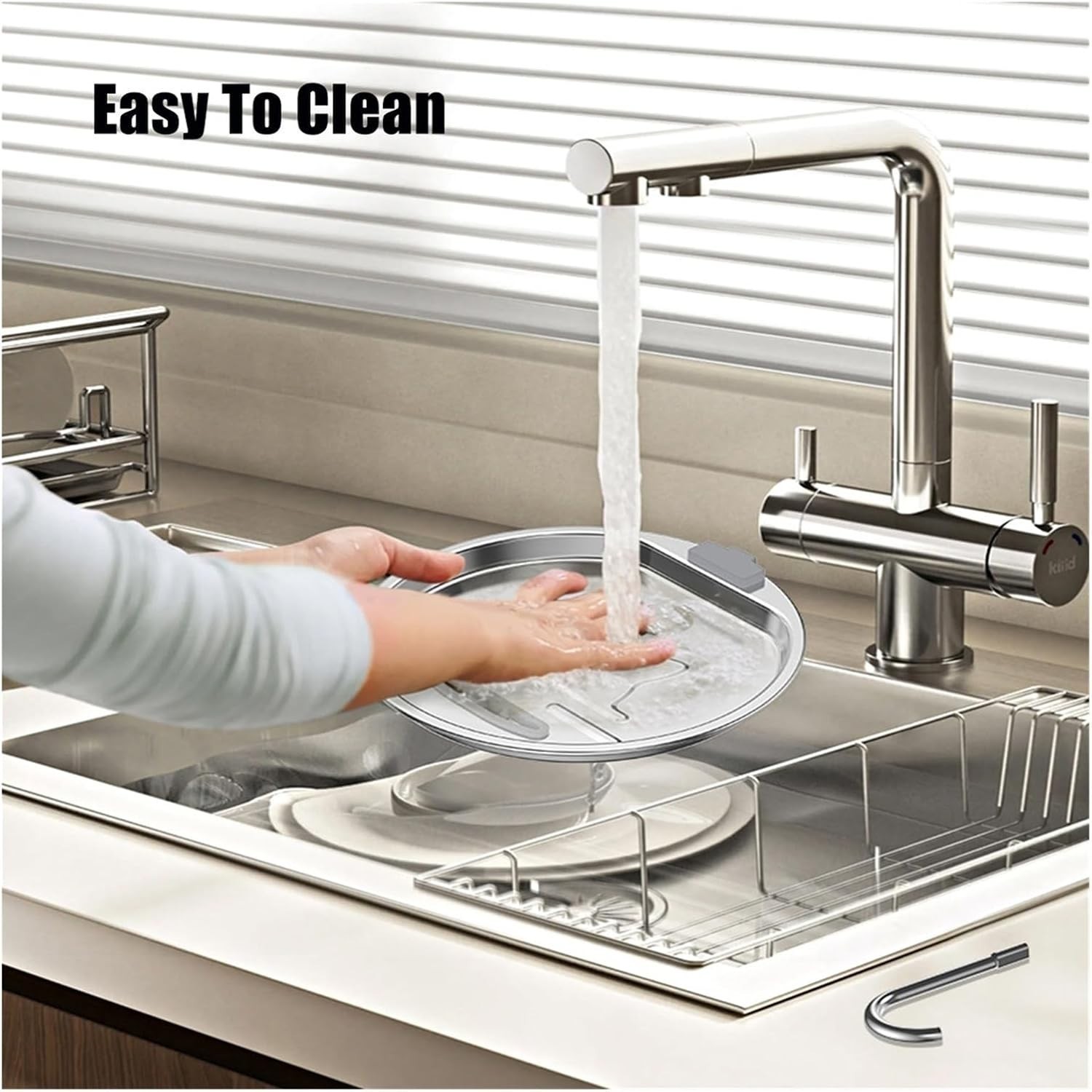 Automatic Cat Water Fountain, 2.2L/75oz Stainless Steel Pet Drinking Dispenser