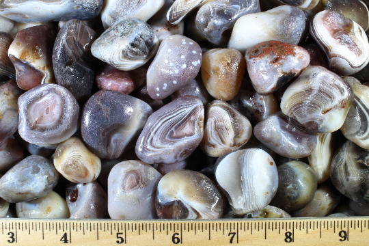 Gray Botswana Agate - Rough Rocks for Tumbling - Bulk Wholesale 1 LB+ options