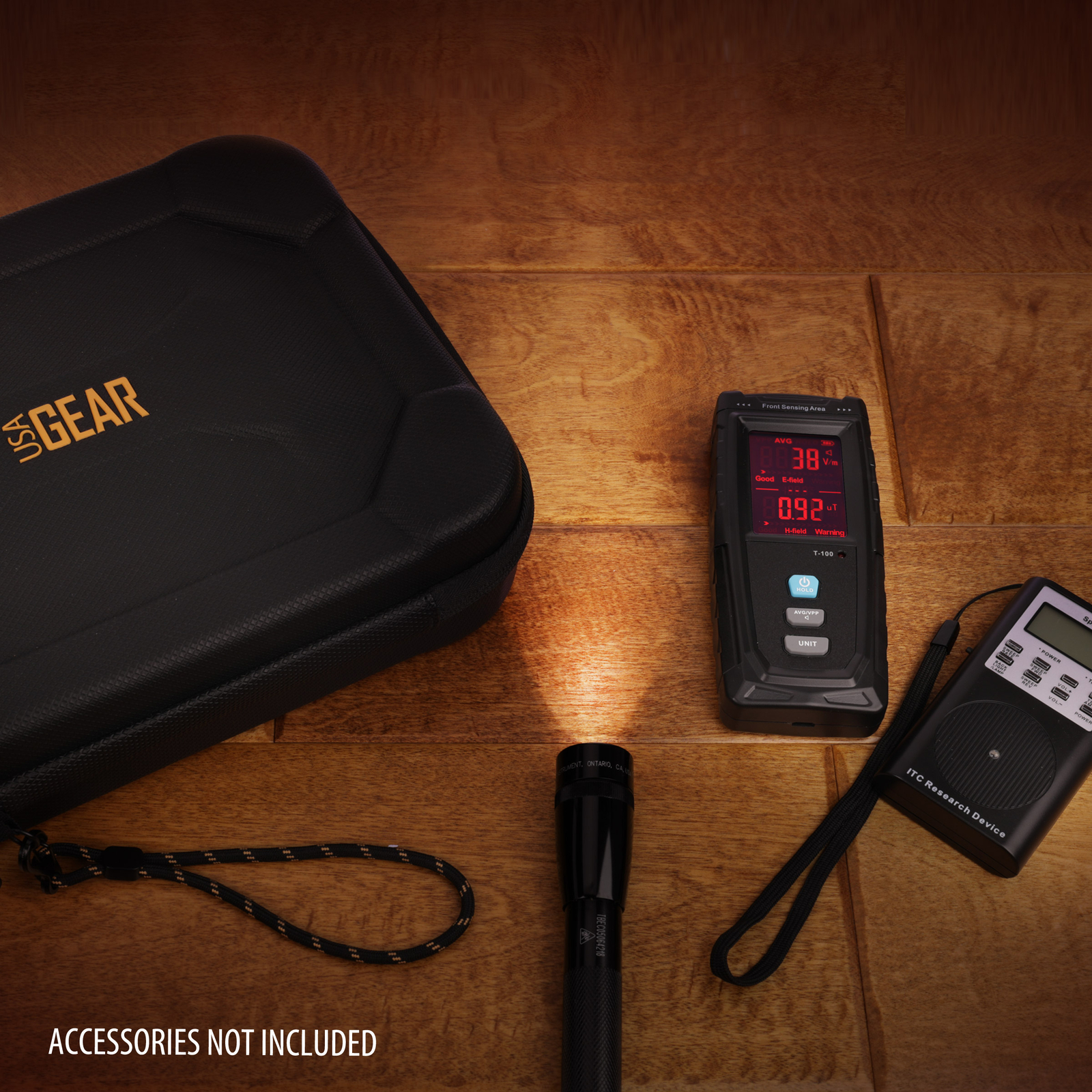 USA GEAR Ghost Hunting Equipment Case with Customizable Foam Interior