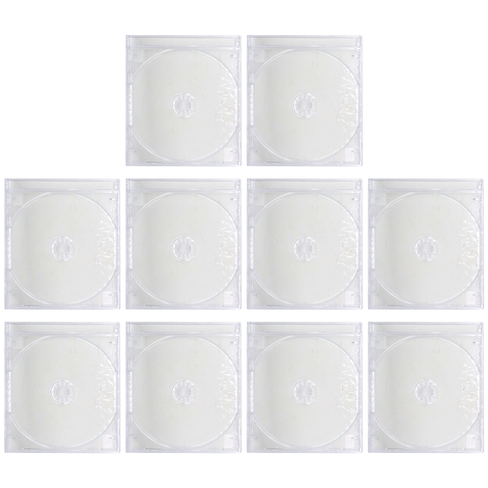 1/5/10PC Standard CD Jewel Case Lots Single CD with Tray 10.4mm Clear Protectors