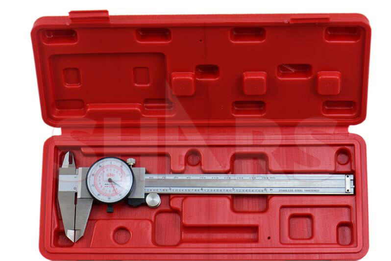 Shars 6" 150mm Inch Metric Dual Reading Dial Caliper MM Inspection Report New S}