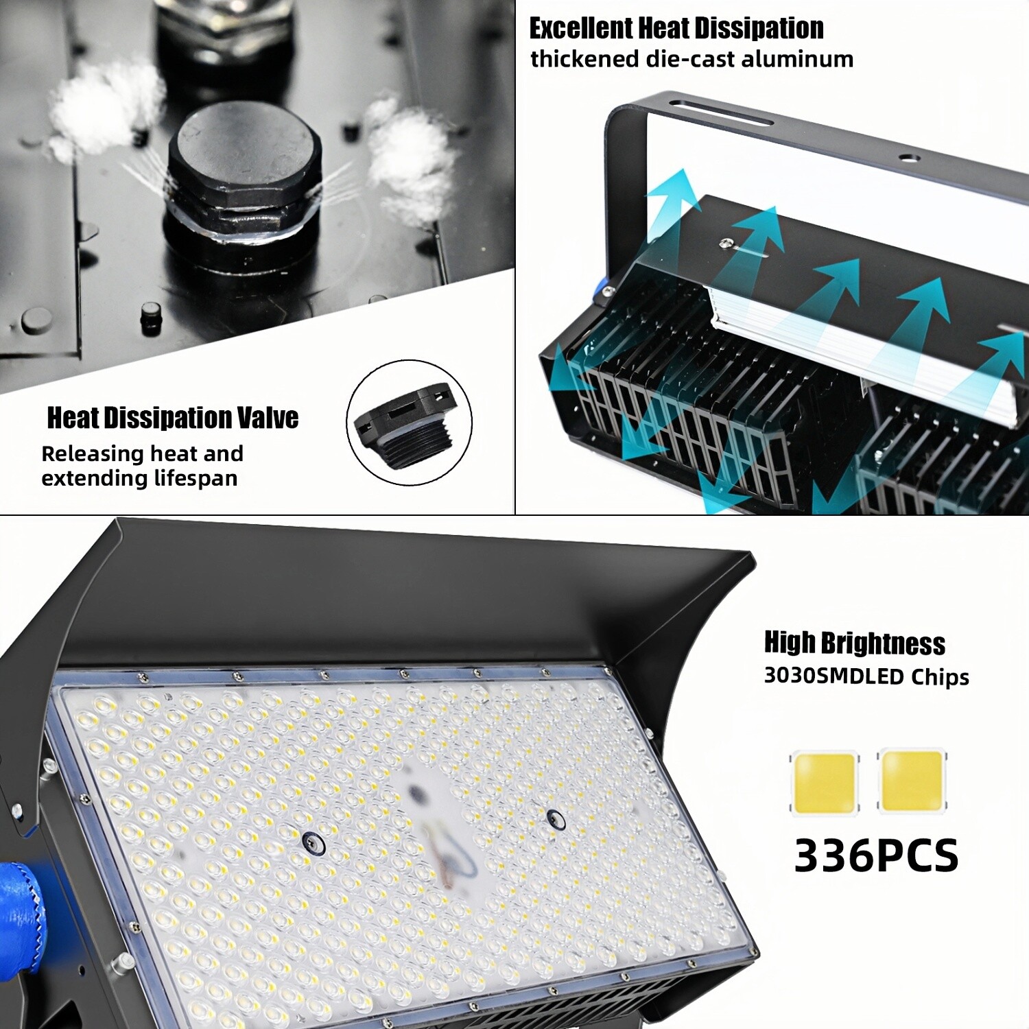 Led Stadium Flood Lights Outdoor 1500W Equivalent Super Bright Commercial Lights