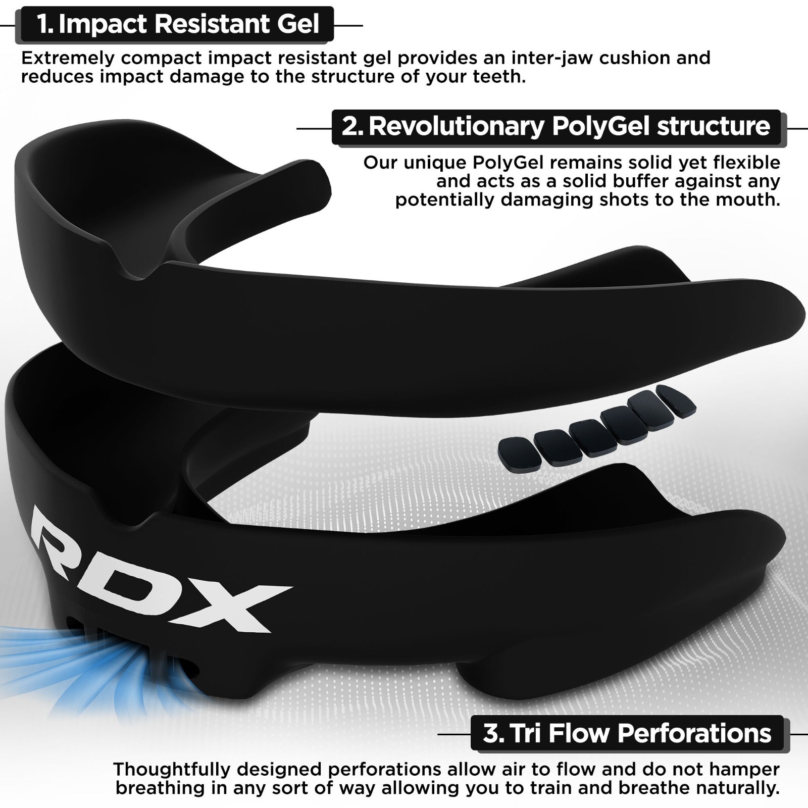 RDX Boxing Mouth Guard with Case MMA Gum Shield Teeth Grinding, Mouth Protector