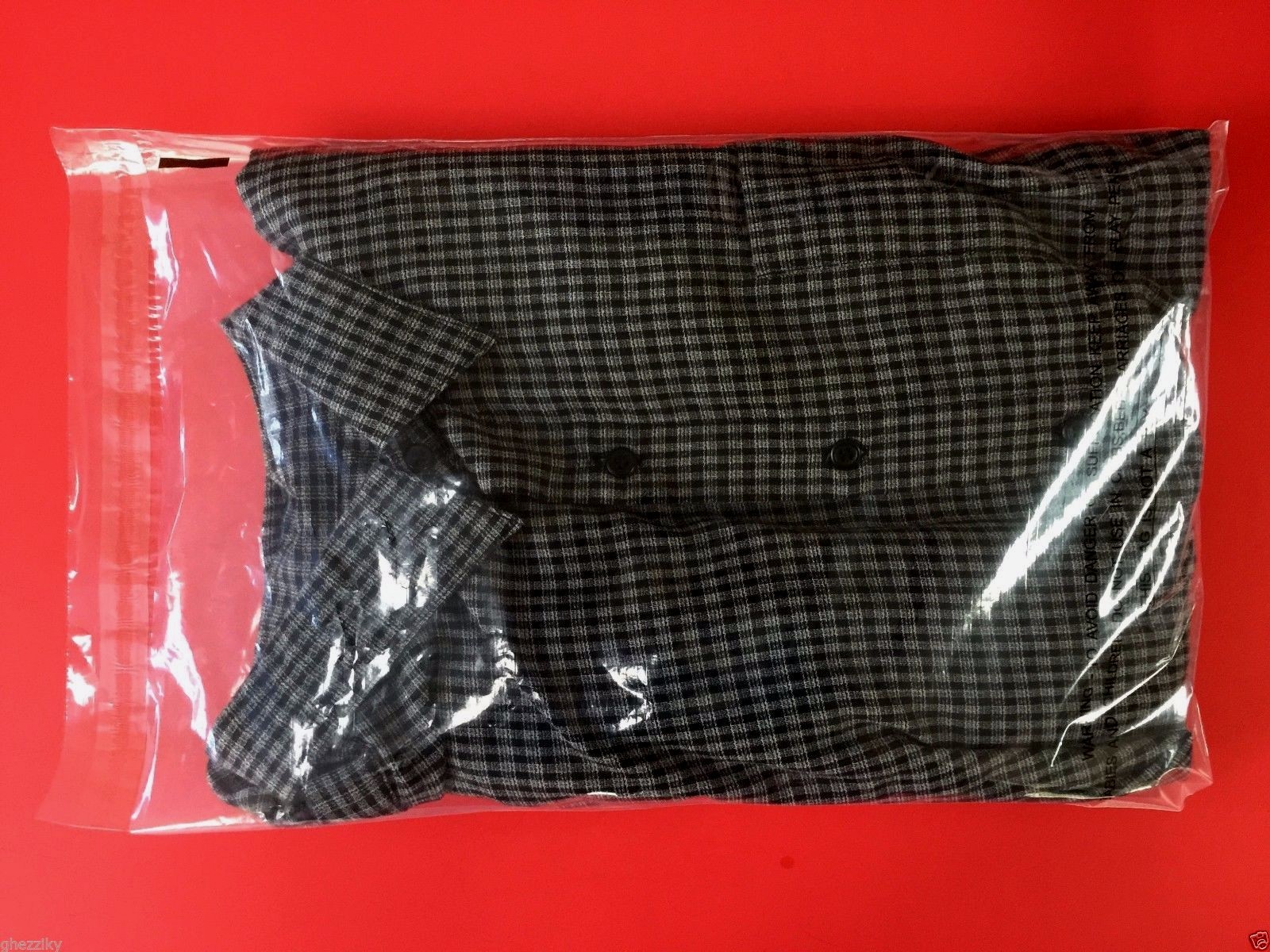 11 x 16" Clear Poly Dress Shirt Self Adhesive Seal Plastic Bags 2" Flap With S/W