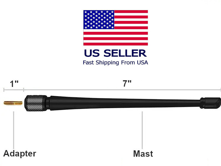 7" Low Profile Short Antenna for Ford F150 and Raptor 2009-2024 Models