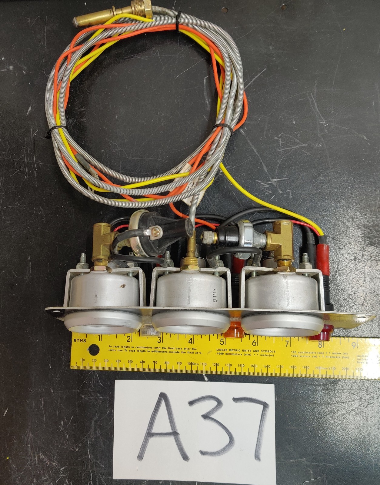 LONGACRE 2" Analog 3 Gauge Panel Oil Pressure Fuel Pressure Water Temp w/ Lights