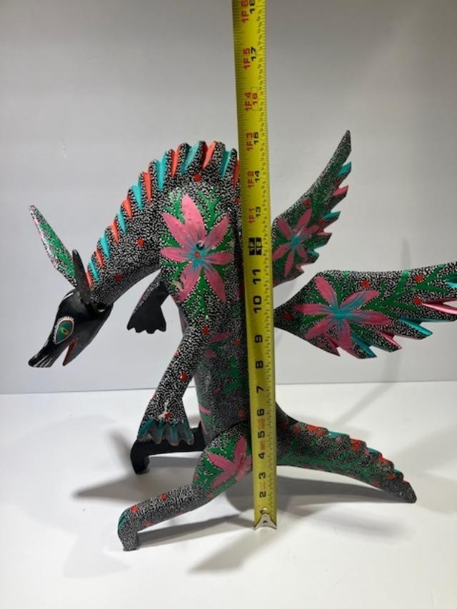 DRAGON Standing Hand Carved Oaxacan Folk Art Oaxaca Mexico