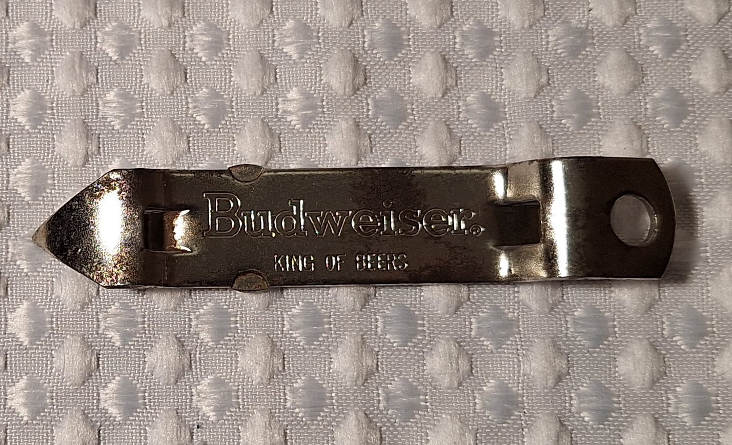 Vintage Budweiser King of Beers Small Metal Beer Bottle Can Opener