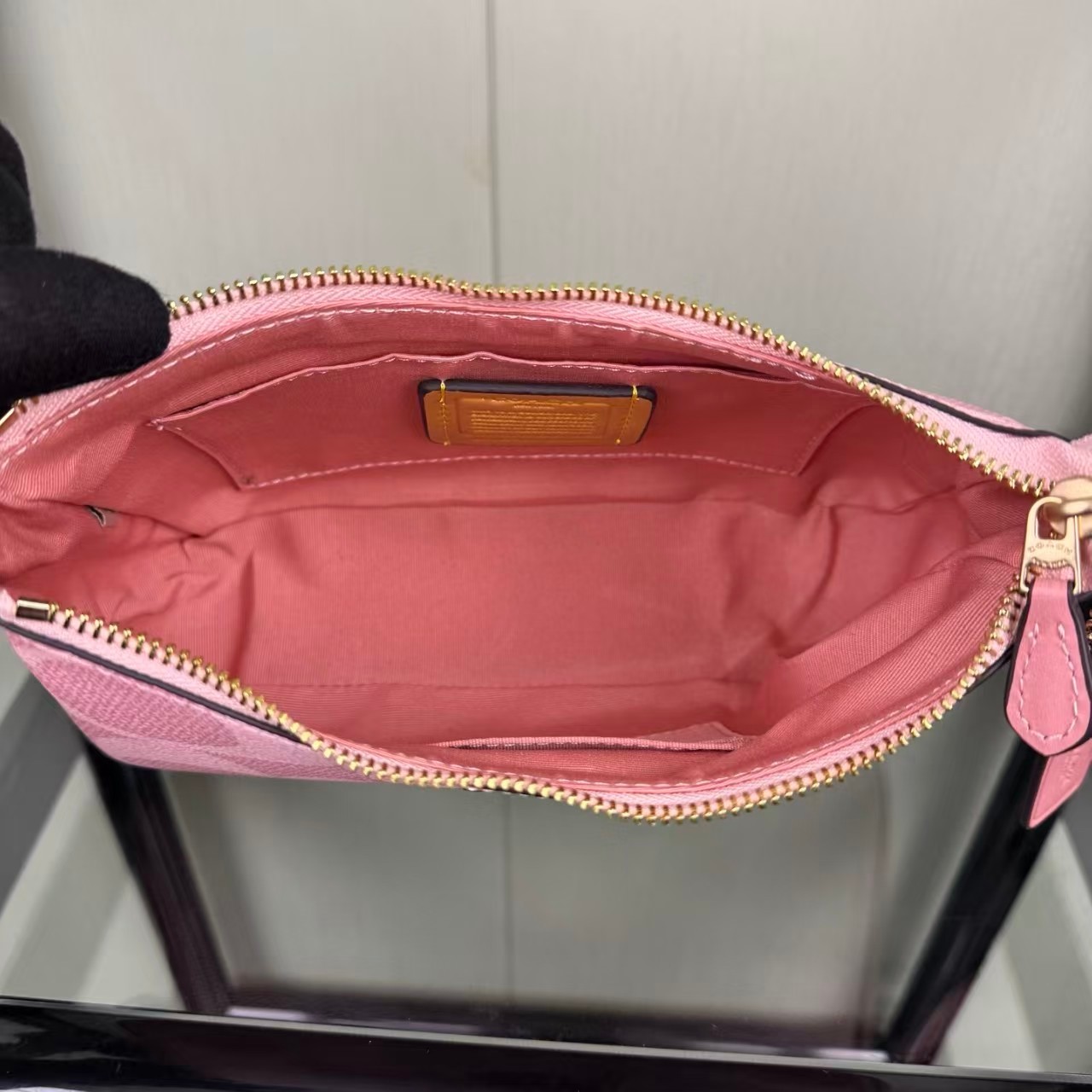 Coach Teri Shoulder Bag Signature Canvas CAL51 Powder Pink