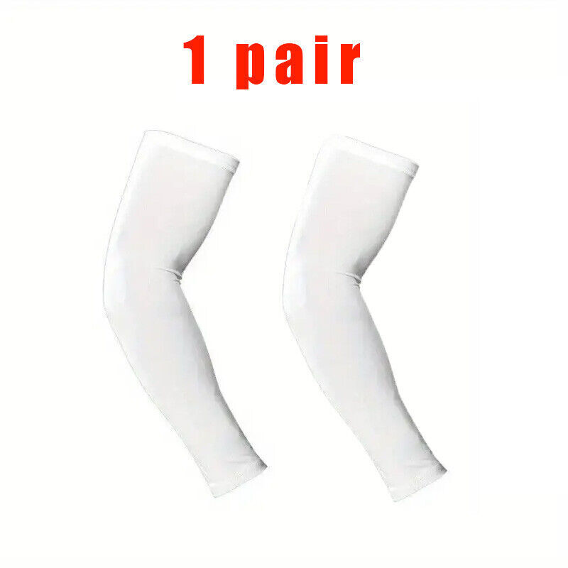 5 Pairs Cooling Arm Sleeves Cover UV Sun Protection Sports Outdoor For Men Women