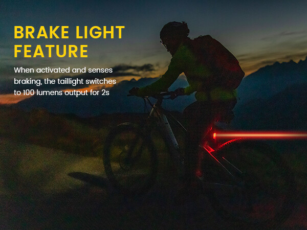 RAVEMEN TR250 Bike Light Bicycle Tail Light Brake Sensor Auto On-Off With ABM07