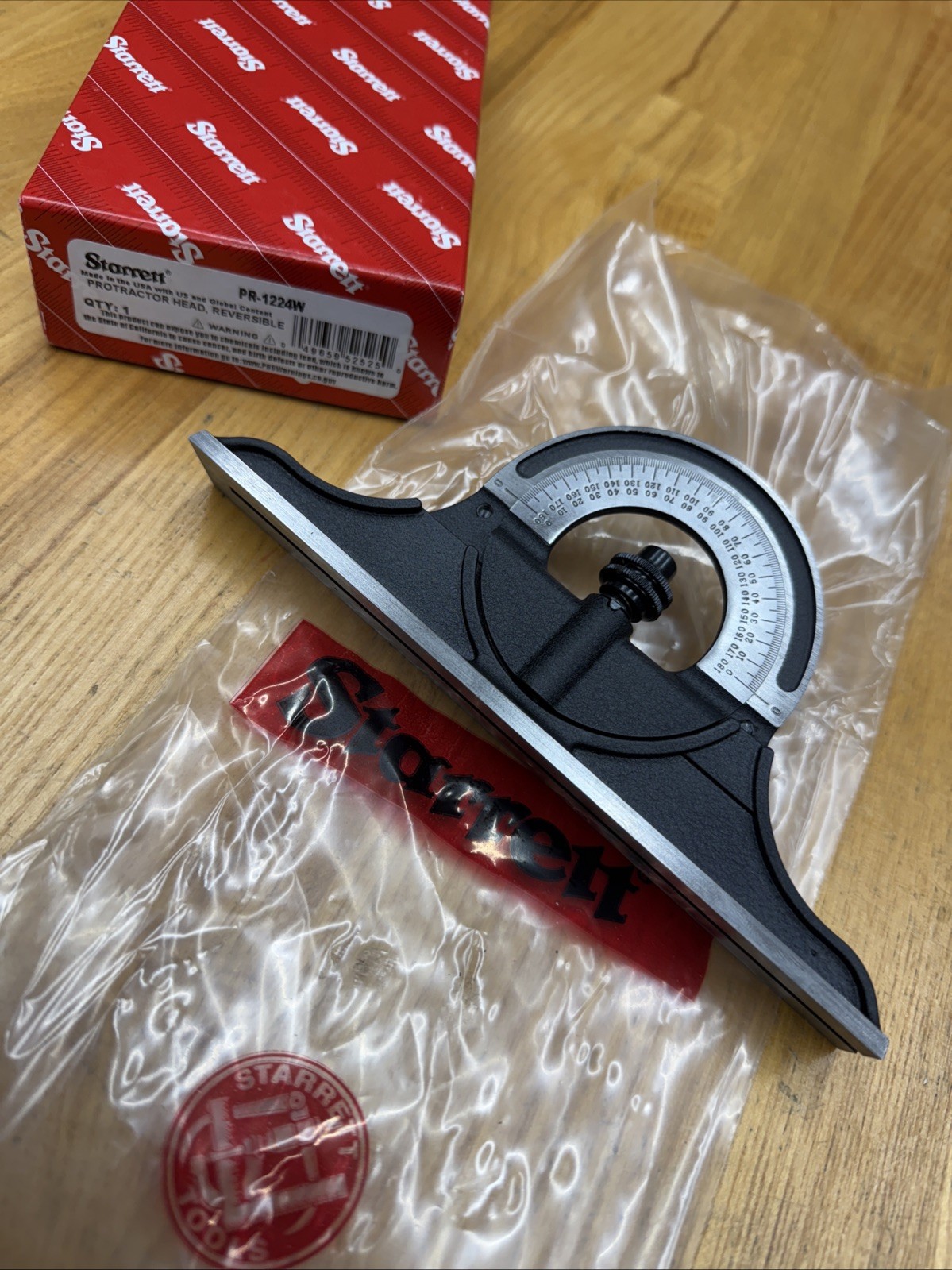 Starrett PR-1224W Protractor Head for Combination Squares & Protractors with Box