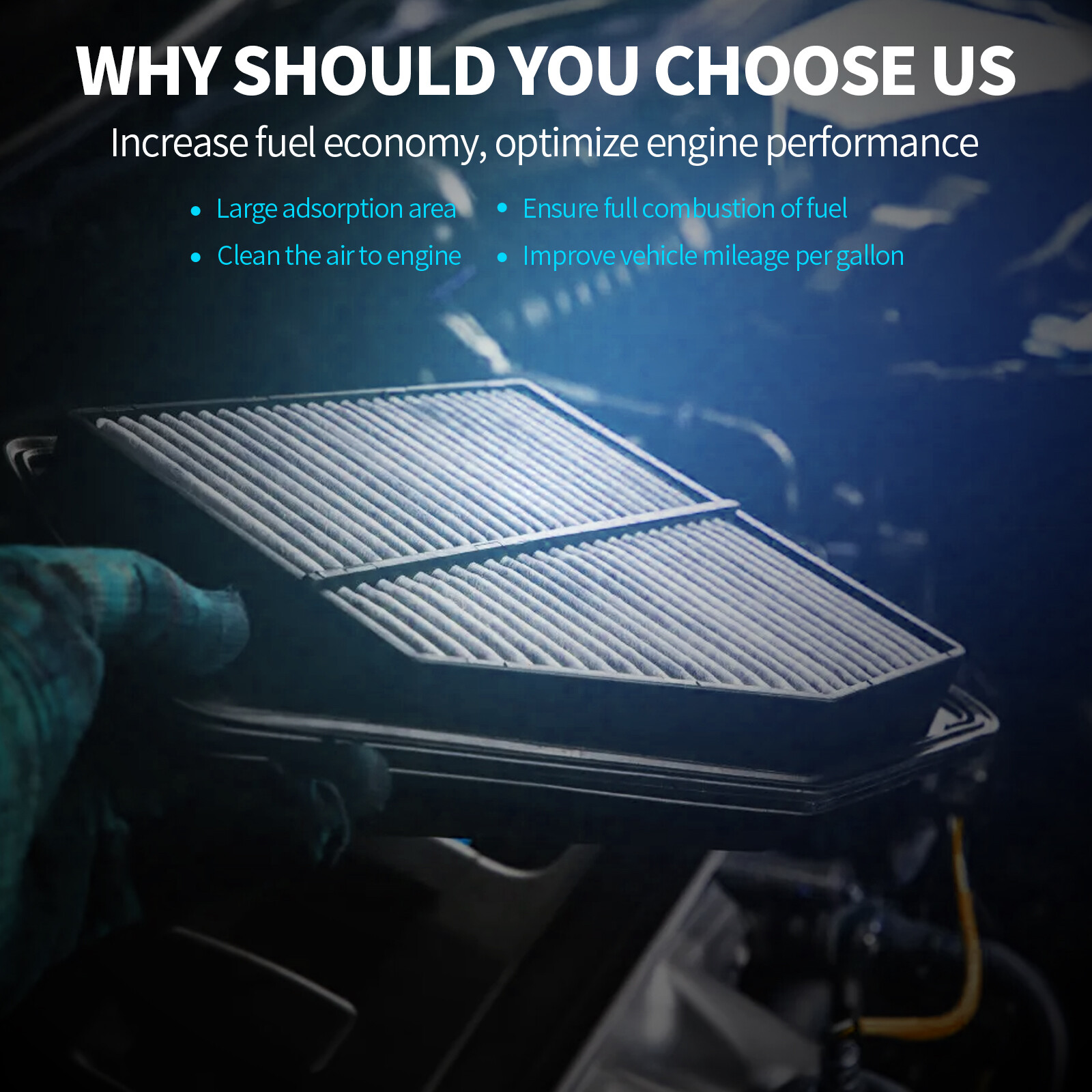 CA12066 Engine Air Filter for Jeep Compass Renegade Fiat 500X Ram ProMaster City