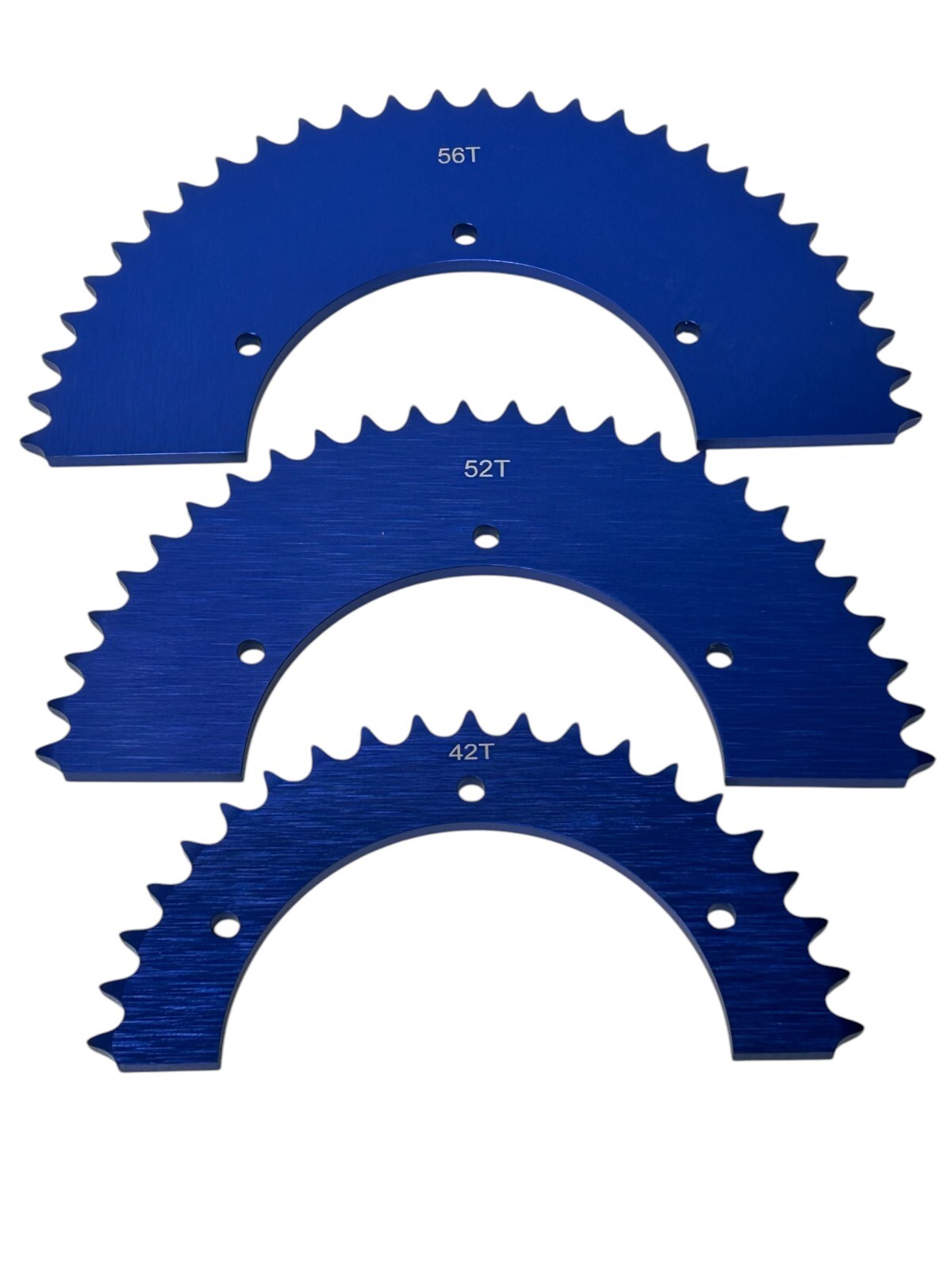 Split Aluminum Sprocket for 420 or 40 Chain. Multiple Sizes Available. Blue