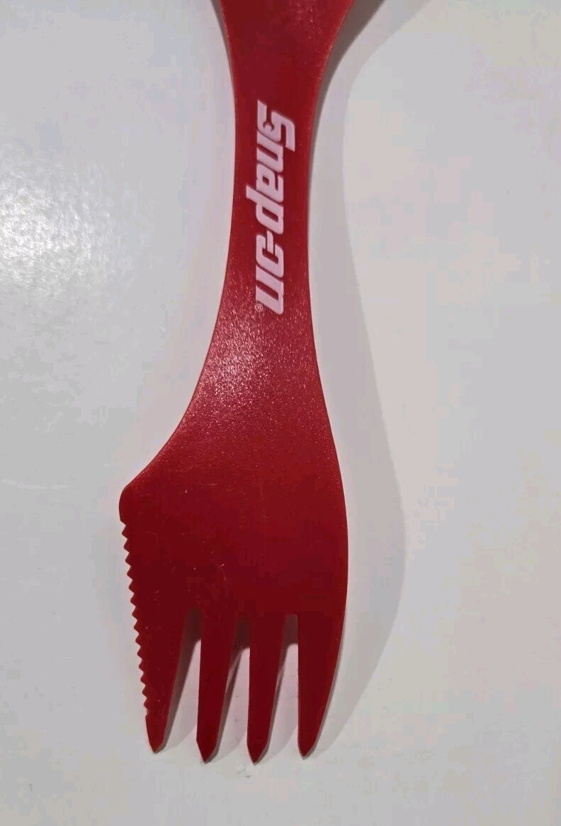 5X Snap On Tools Promo RED REUSABLE Plastic Spork Spoon Fork Knife Cutlery NEW!!