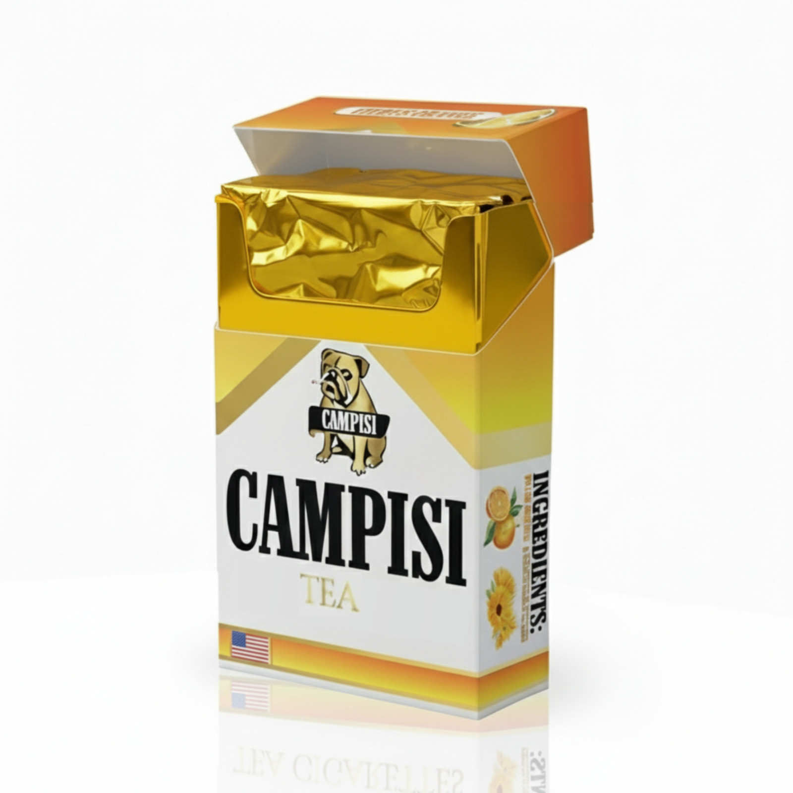 Campisi Citrus Orange Tea, Nicotine Free, Tobacco Free, Cessation aid, fruity