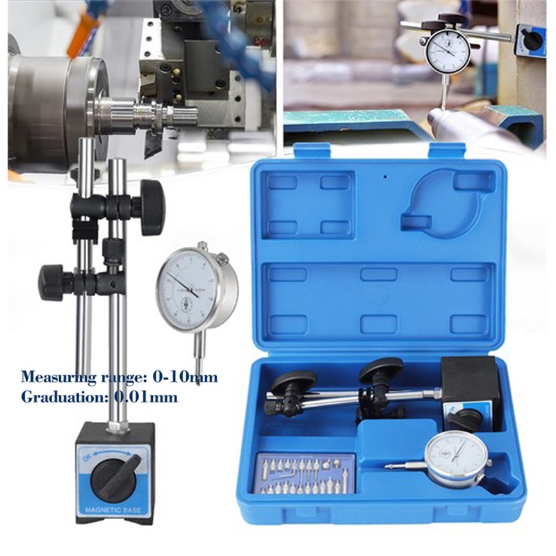 Dial Indicator with Magnetic Base 0-1.0" & Point Dial Test Indicator 0.001" Set