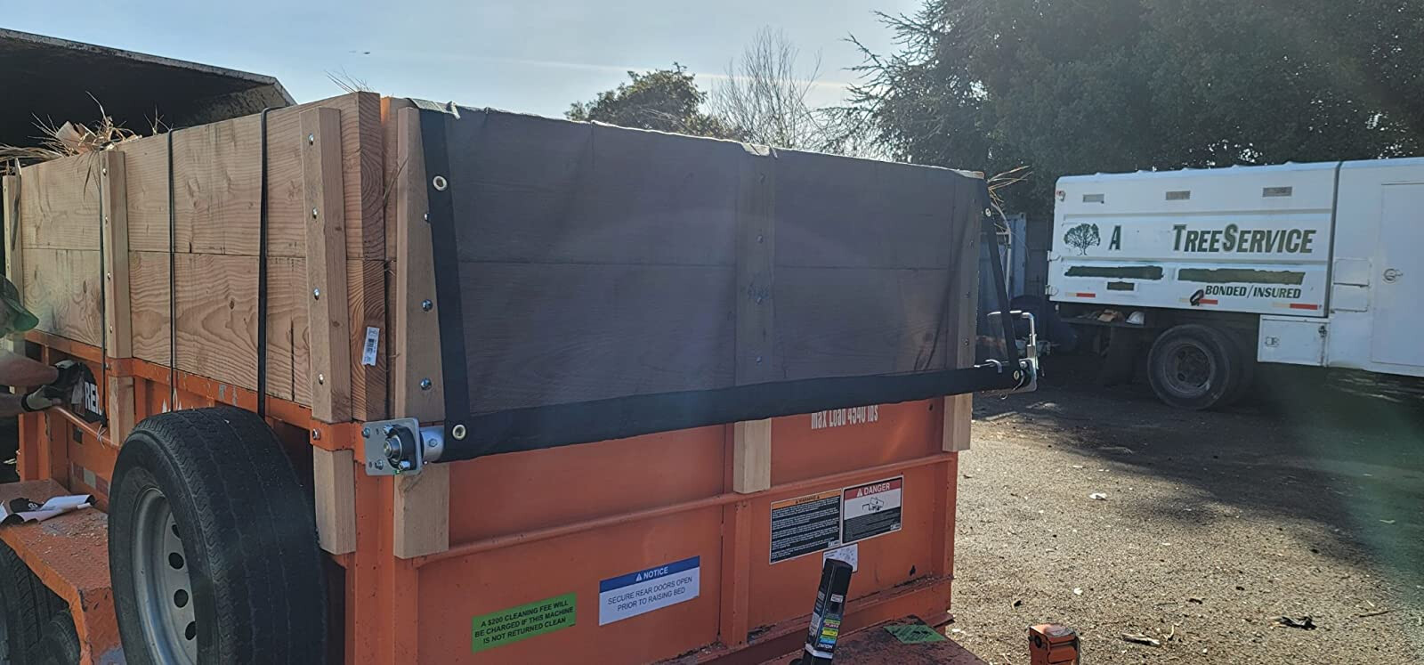 DTR DUMP Trailer PVC Mesh Tarp Kit w/ 7' x 15' PVC Mesh Tarp Double Pocket