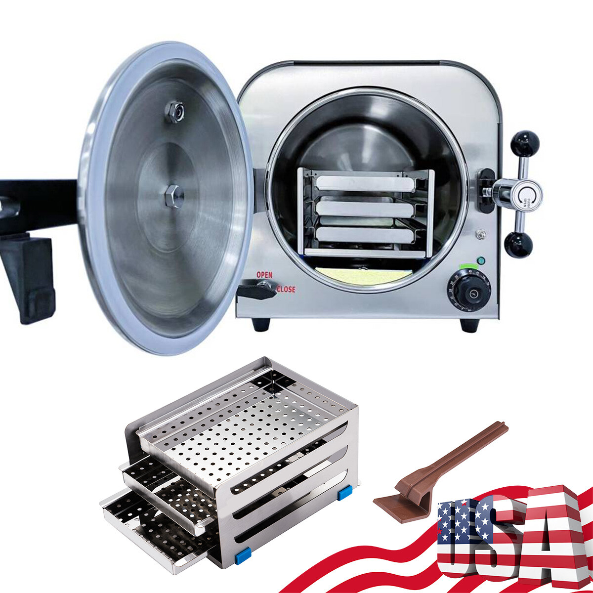 Dental Autoclave Steam Sterilizer Medical Steam Sterilizer / Trolley Mobi Cart