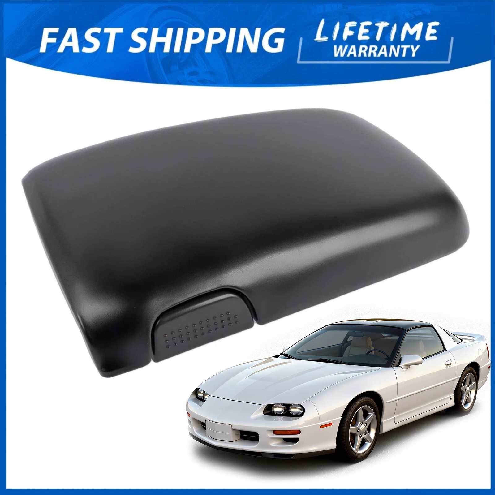 For Camaro / Firebird 1997-2002 Console Door Lid Armrest #10421355 Ebony Black
