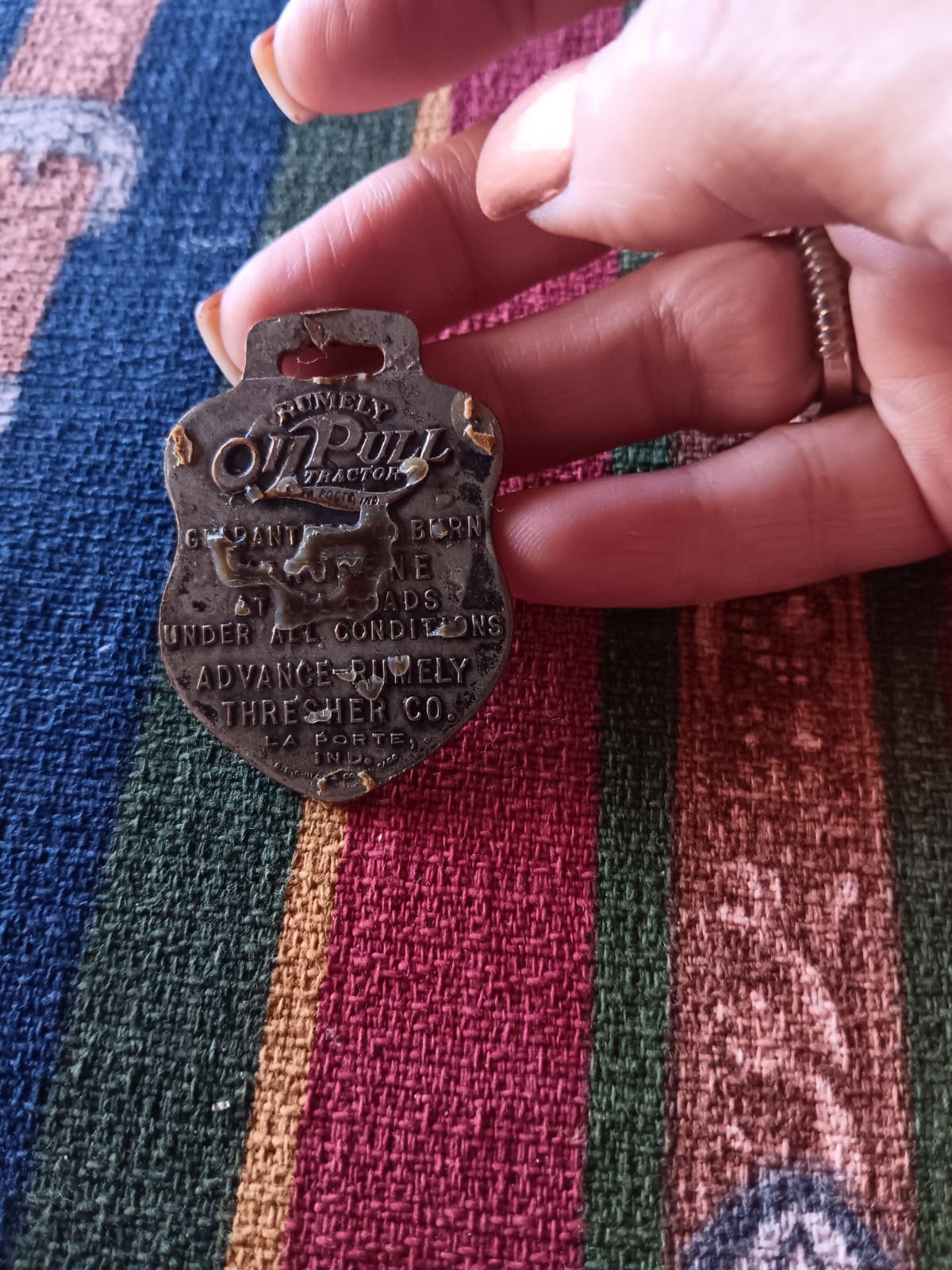 Advance-Rumely Oil Pull Watch Fob Very Rare Antique Advertising Promotional