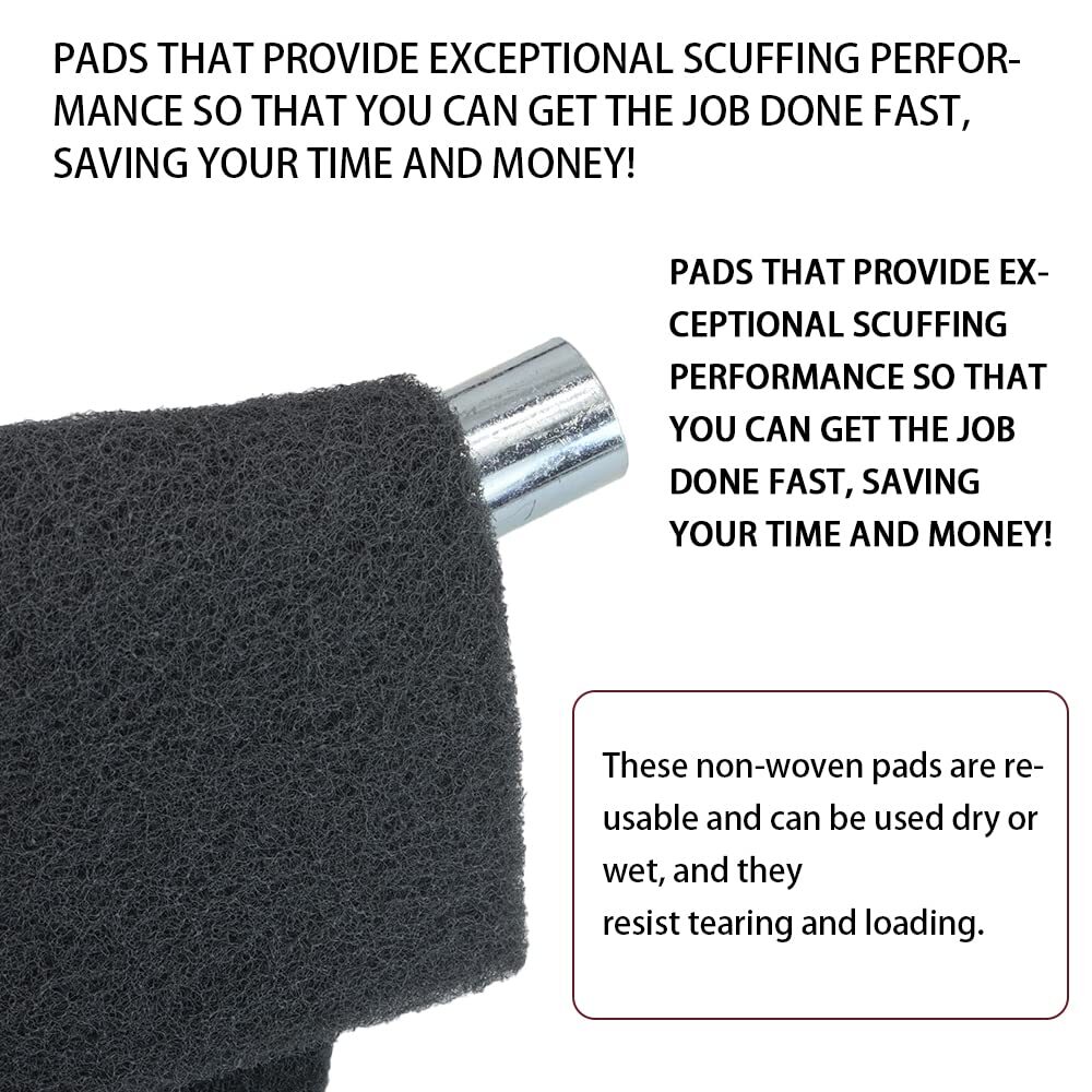 6” x 9” Scuff Pads 10PCS Gray Ultra Fine General Purpose Scuff Pads for Sanding