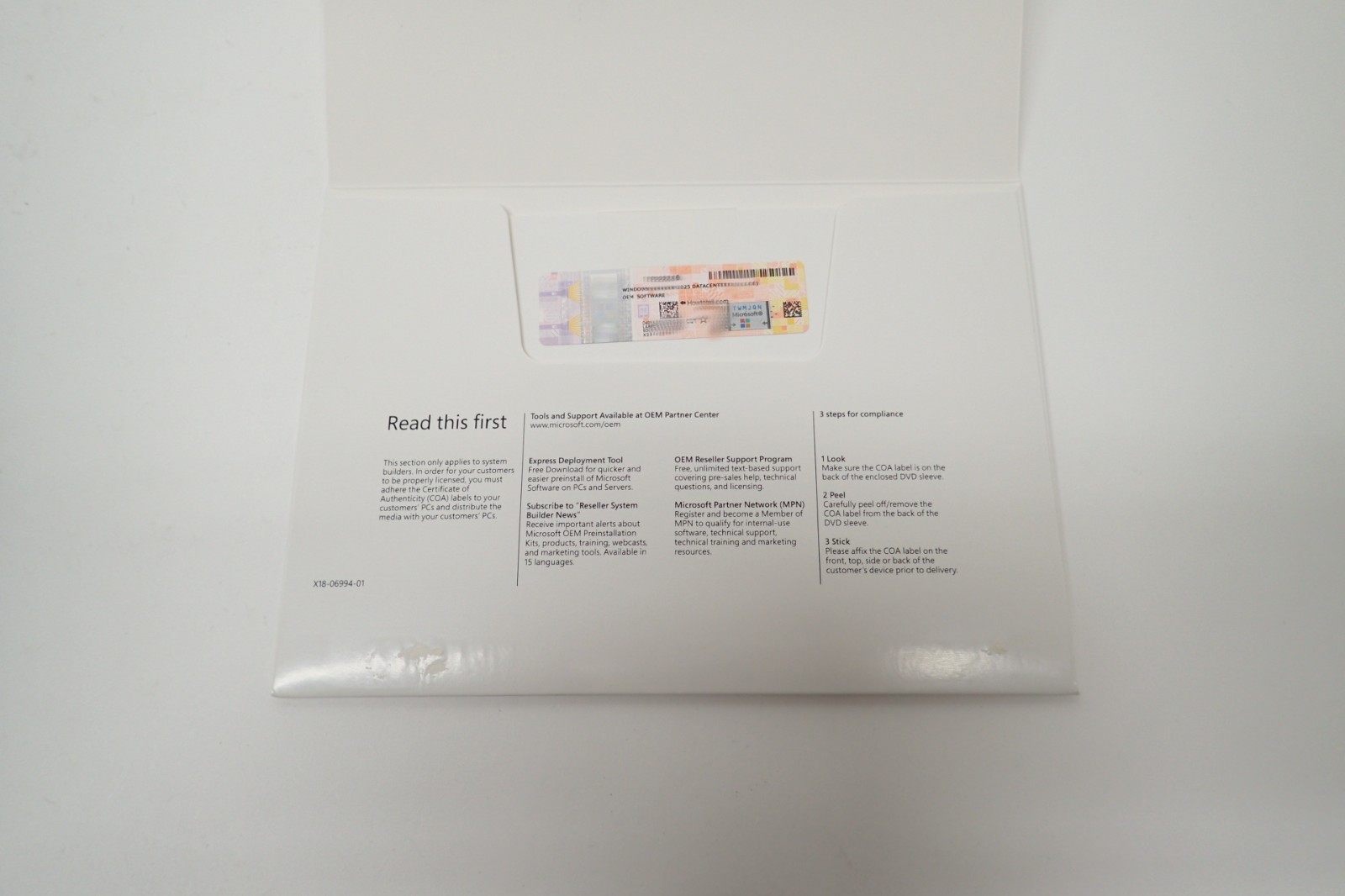 Microsoft Windows Server 2025 Datacenter 24-Core 50CAL 1PK DVD + KEY Kit