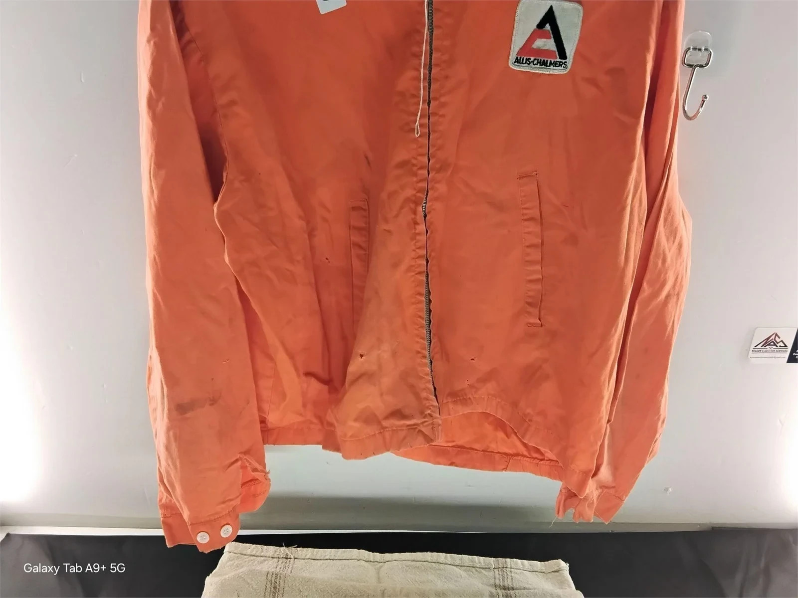 Allis Chalmer Orange Long Sleeve Heavy Shirt XL vintage tractor Jacket x large