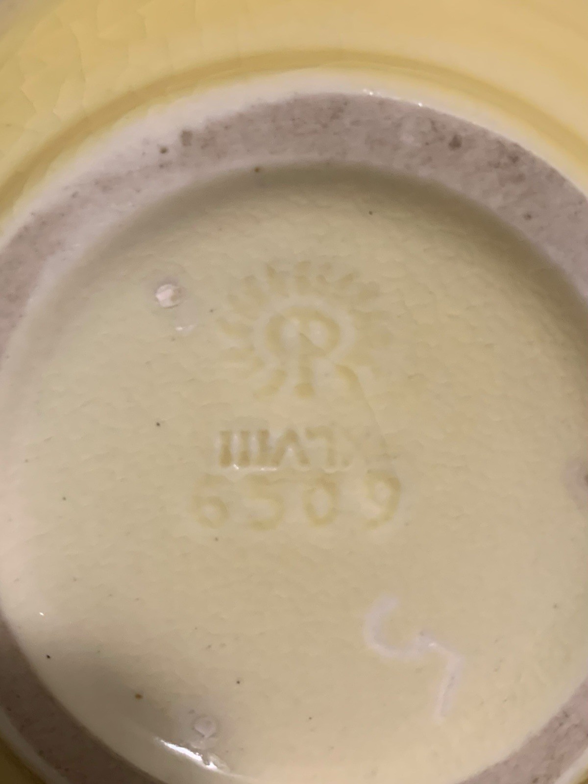 Vintage Rookwood Art Pottery Yellow Vase Butterflies #6509 1958