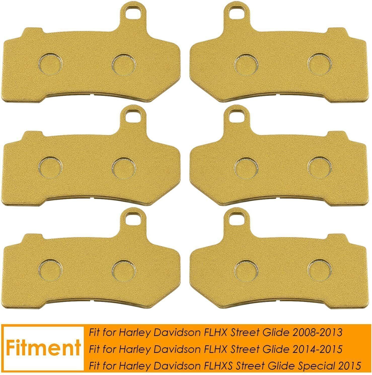 Front and Rear Brake Pads Set For Harley Davidson FLHX Street Glide 2008-2015