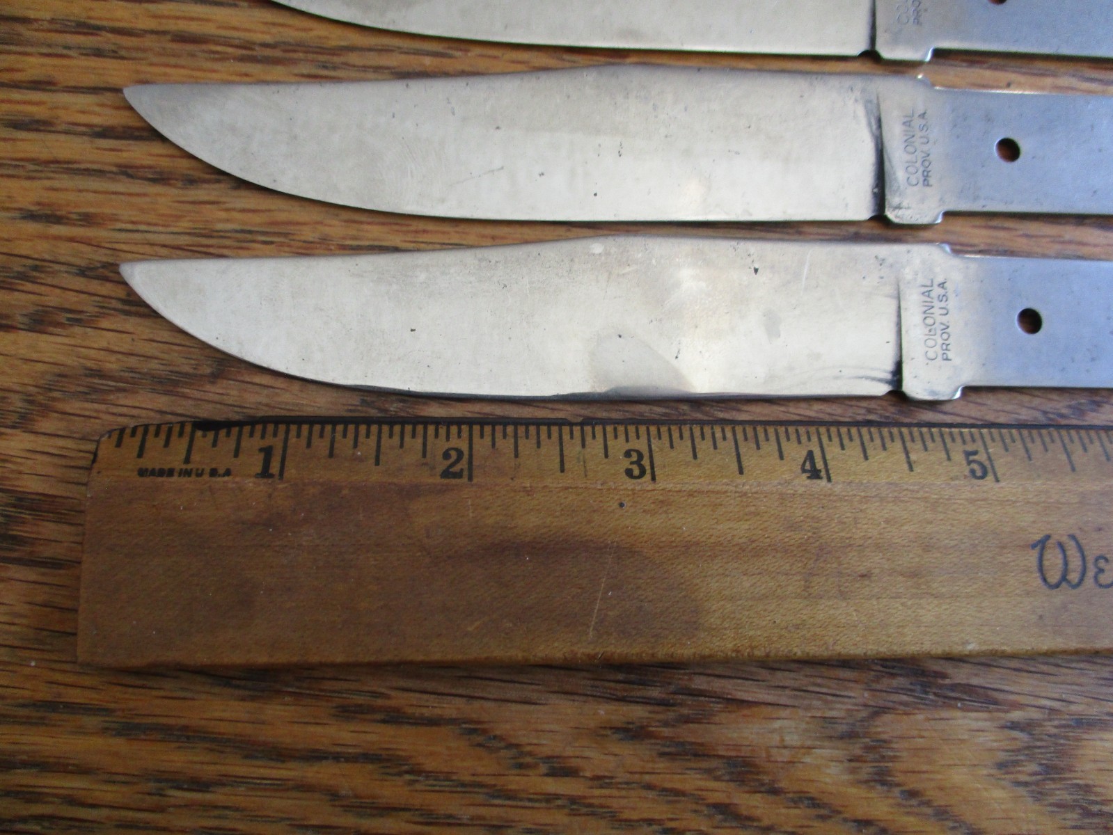 6 Carbon Steel Knife Blade Blank Blank's NOS Colonial Knife USA