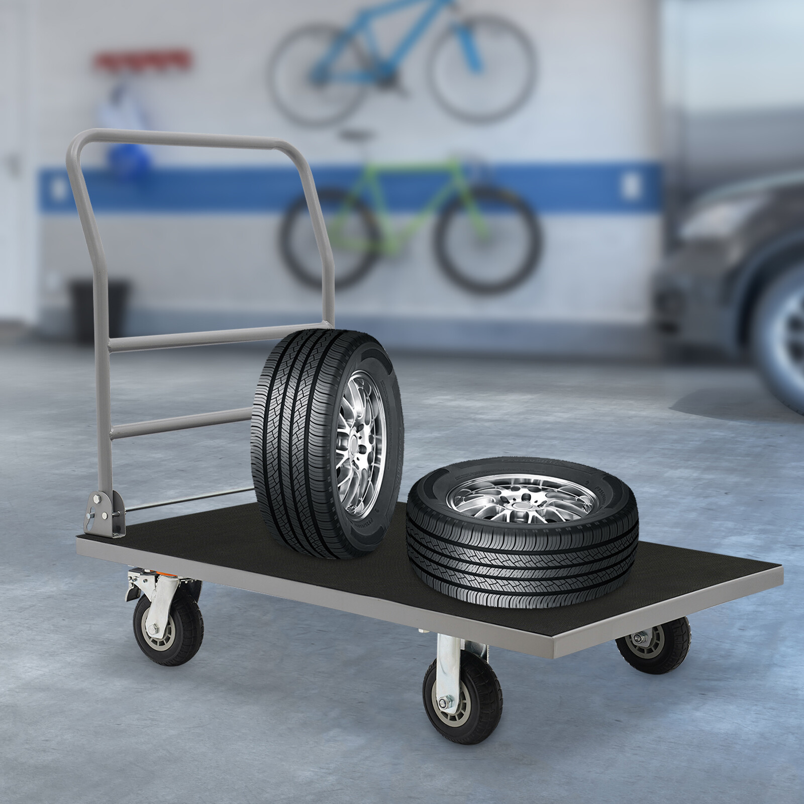 Platform Truck 2200lbs Capacity 41.3*24.8in Flatbed Cart Hand Truck with Wheels