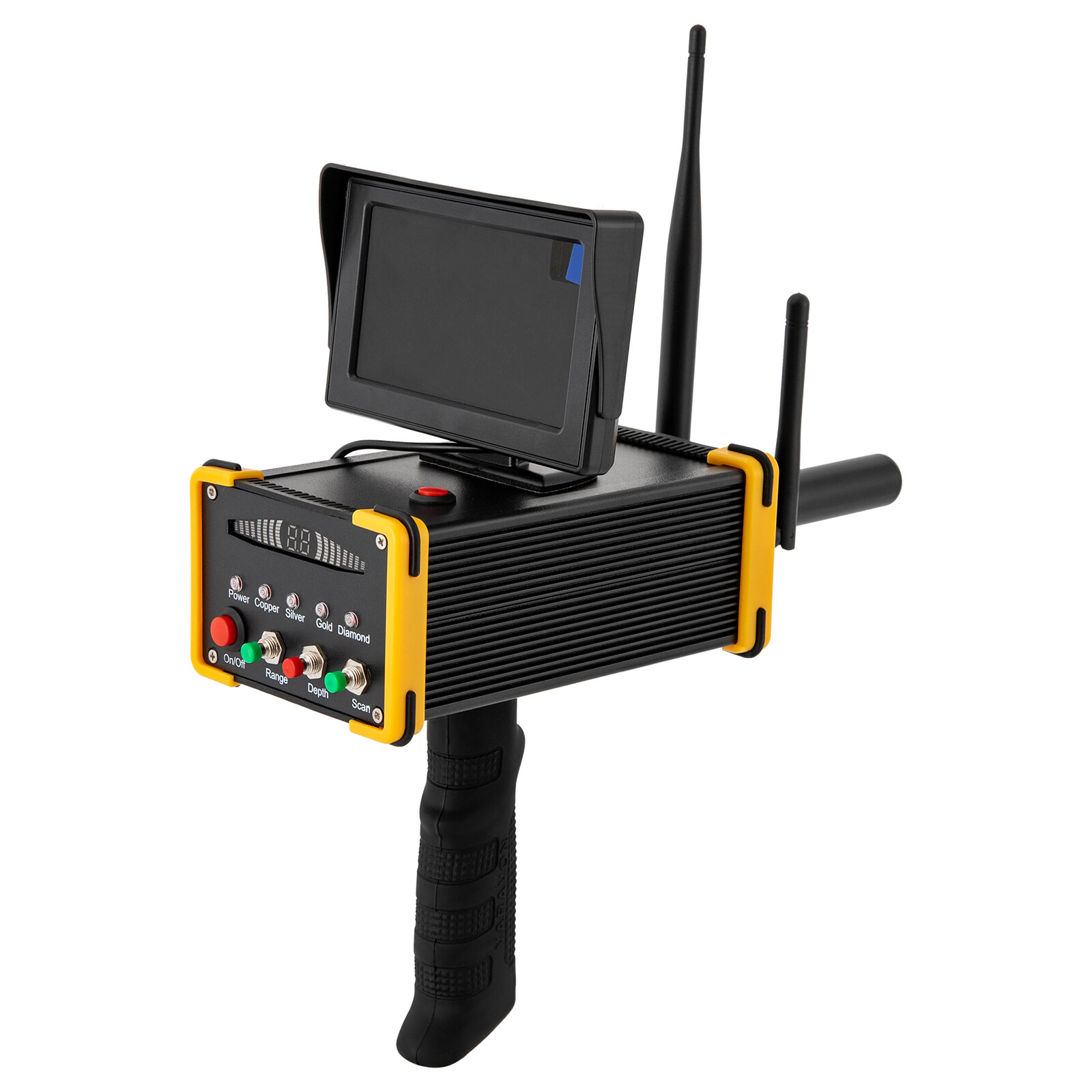 Long Range 3D Gold Silver Gem Diamond Metal Detector for Treasure Hunter LCD