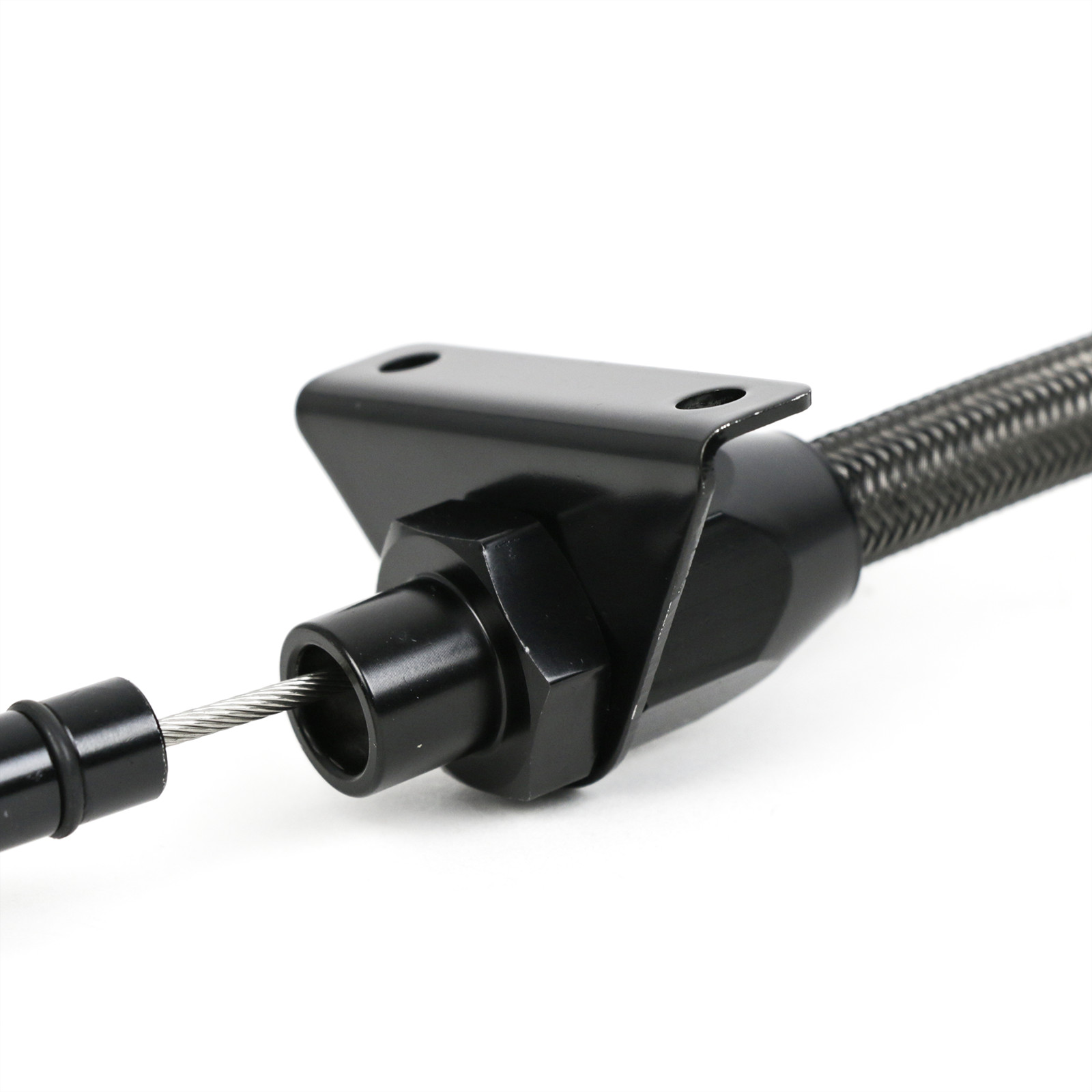 Firewall Mount Transmission Dipstick Black Compatible with GM 4L80E, LS Engines