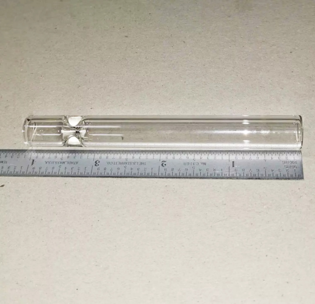 20 PCS transparent Thick Pyrex Glass Chillum Tobacco Pipe Diameter 12mm US