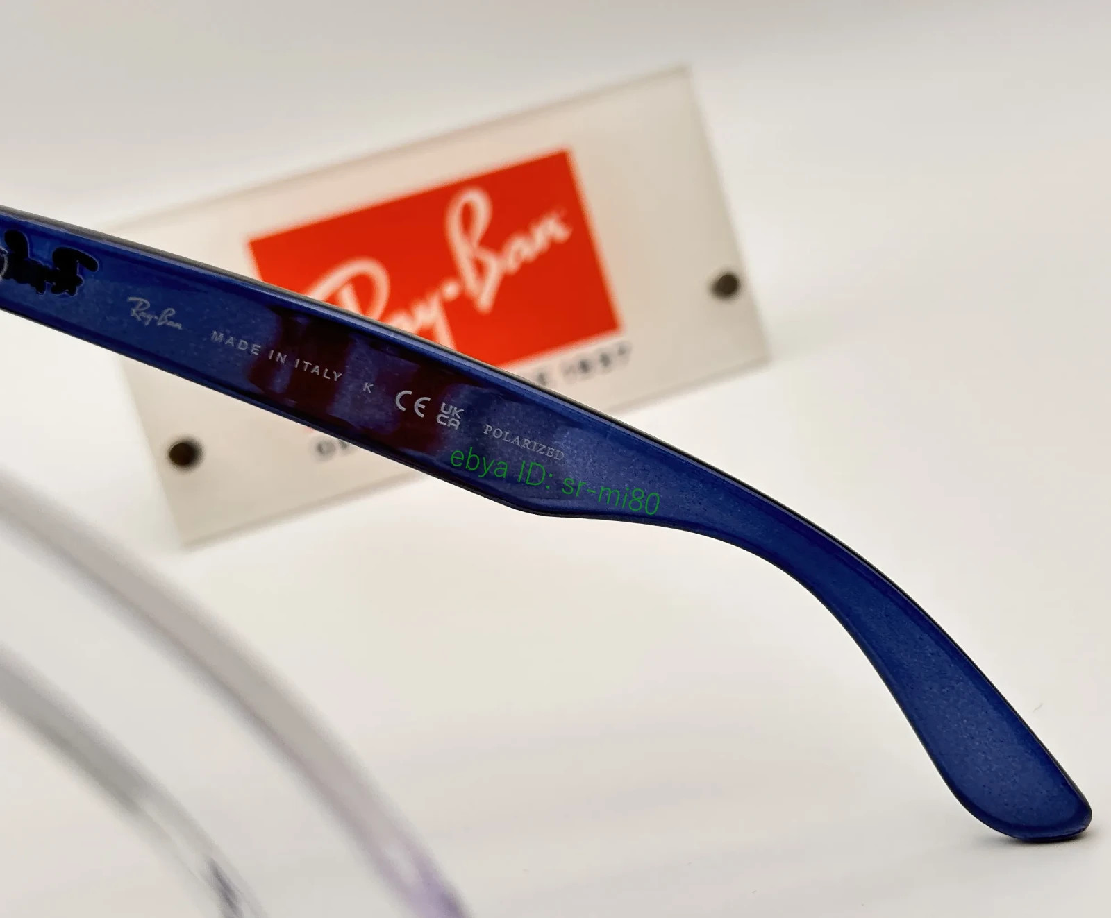 Ray-Ban Justin RB4165 Men’s Square Sunglasses Transparent Blue Frame Gray Lens