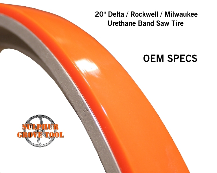 Delta / Rockwell 20" Urethane Band Saw Tires rplcs 2 OEM parts 426040945002