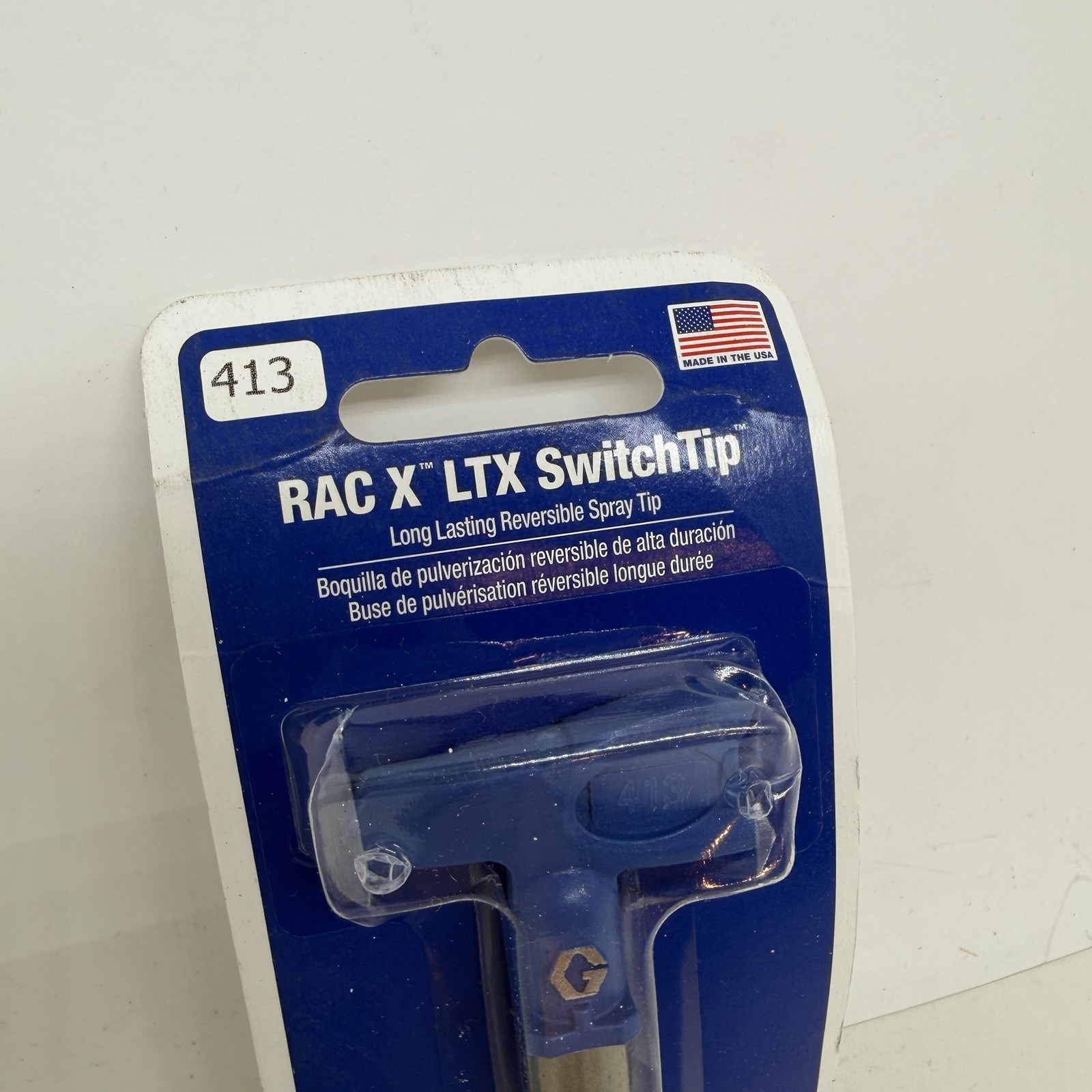 Graco LTX413 Airless Spray Tip 0.013 RACX Switch Tip, 8" Pattern