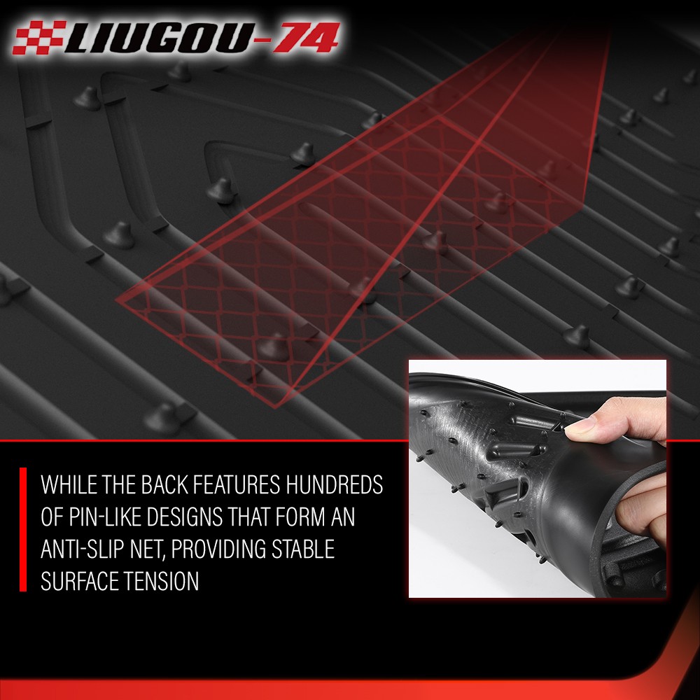 All Weather TPE Floor Mats & Trunk Cargo Liner Black Fit For Cadillac XT5 2018