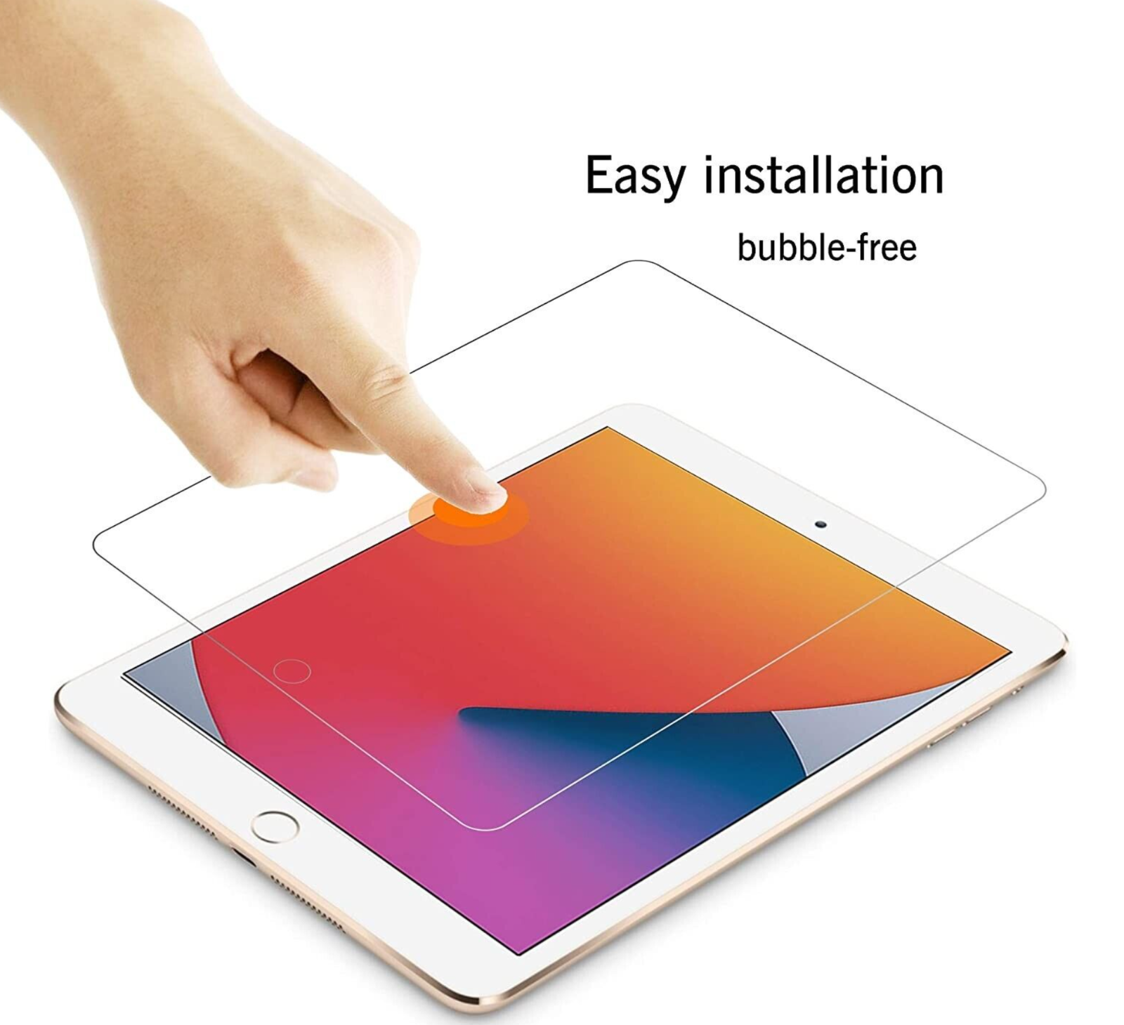 (2-Pack) HD Clear Tempered Glass Screen Protector For iPad 10.2 7th 8th 9th Gen
