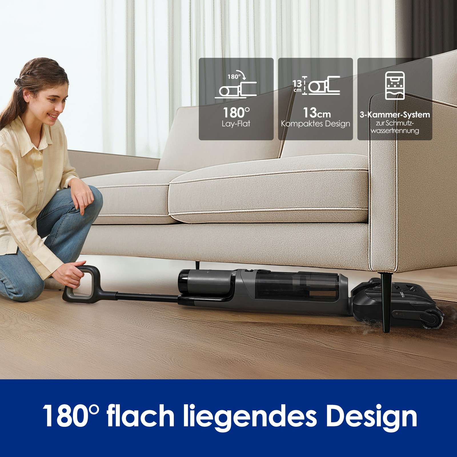 Tineco FLOOR ONE i6 Stretch Wet Dry Vacuum Cleaner,Vacuum & Mop in One Step