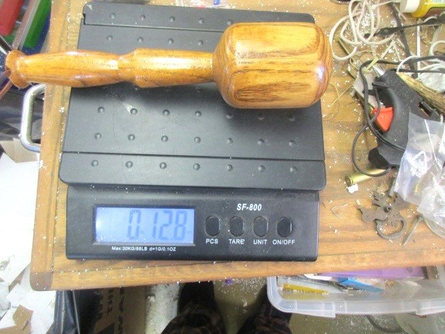 Oak carving chisel mallet or possibly Masonic gavel