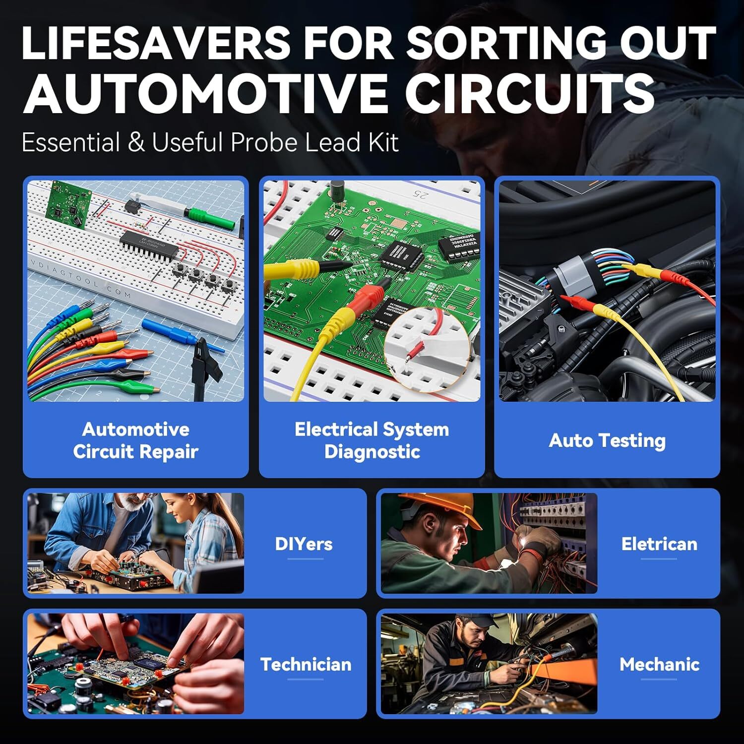 Upgrade V200 Pro Automotive Power Circuit Probe Tester Break Finder with 30 Pin