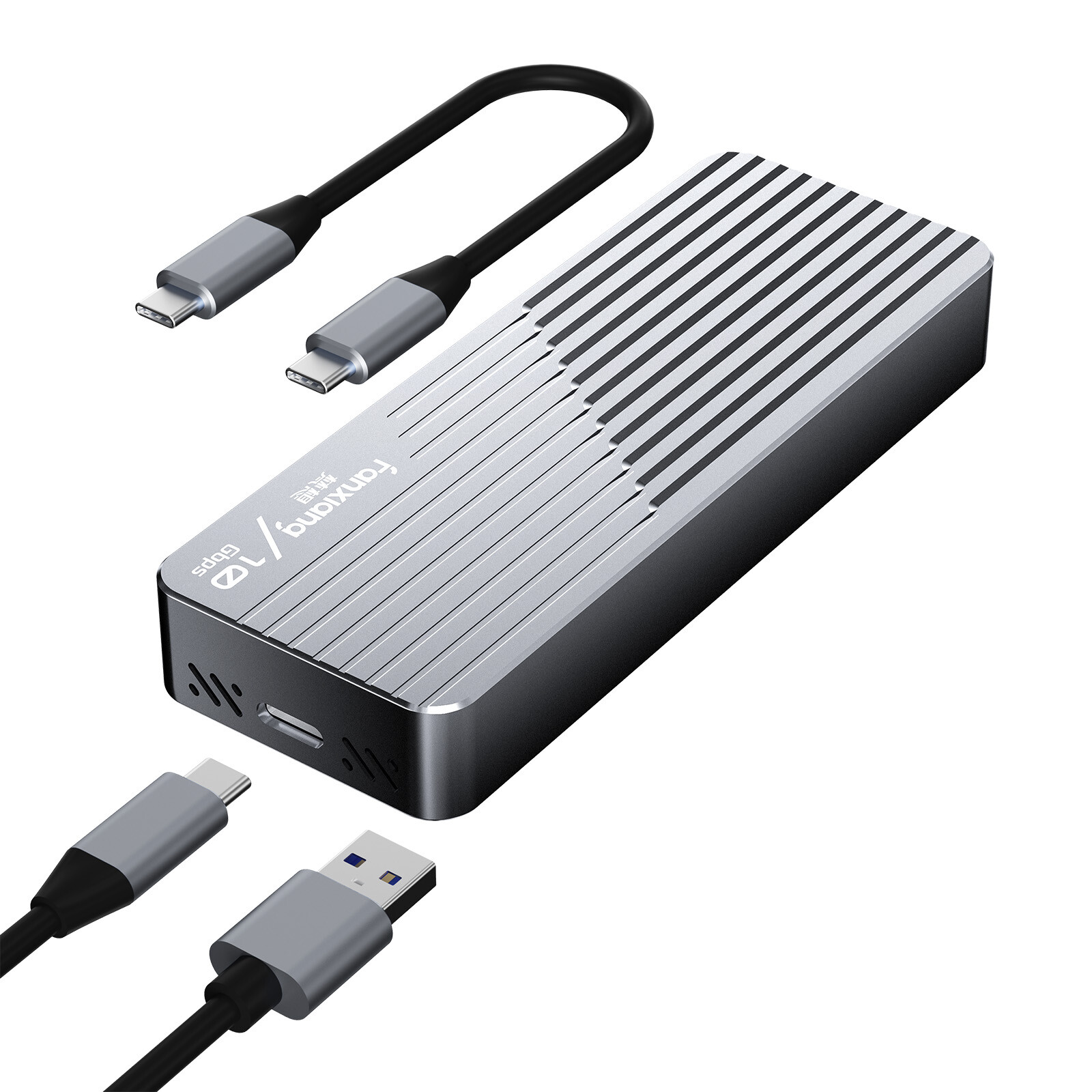 Fanxiang M.2 NVMe SATA SSD Enclosure USB Type C 10Gbps NVMe SSD External Case