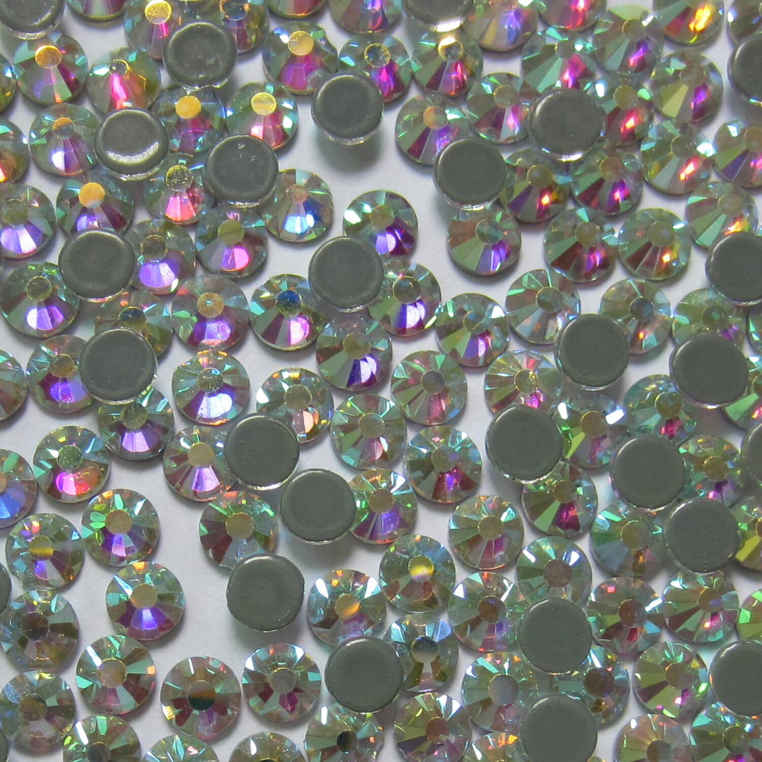 Crystal AB Iron On Hotfix Rhinestones Hot Fix Flatback White Clear Strass Stones